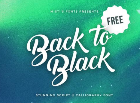 Back to Black - Free Script & Calligraphy Font